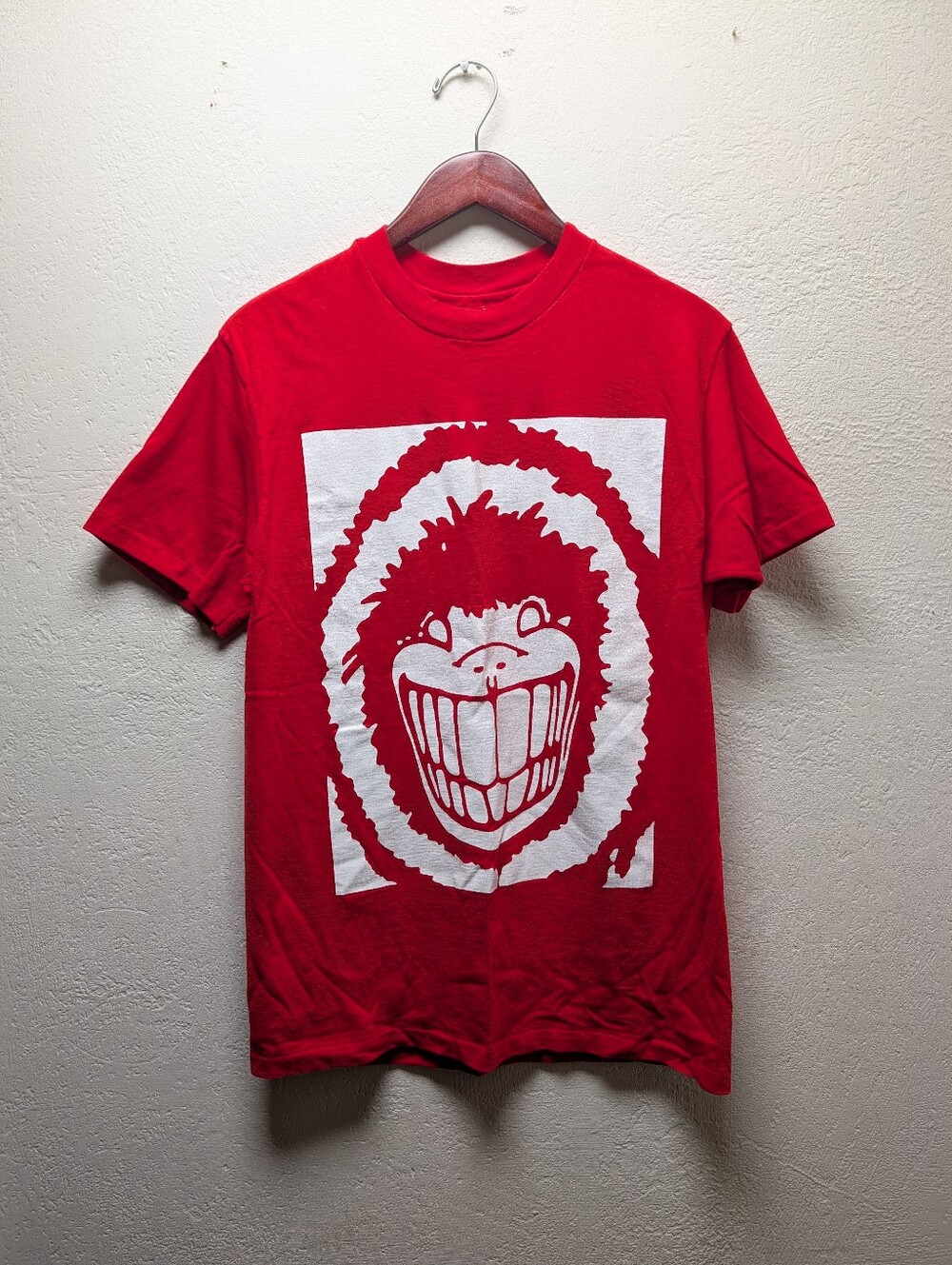VTG 90s Eskimo Joes Block Print T Shirt Mens M Single Stitch Hanes Beefy T Red